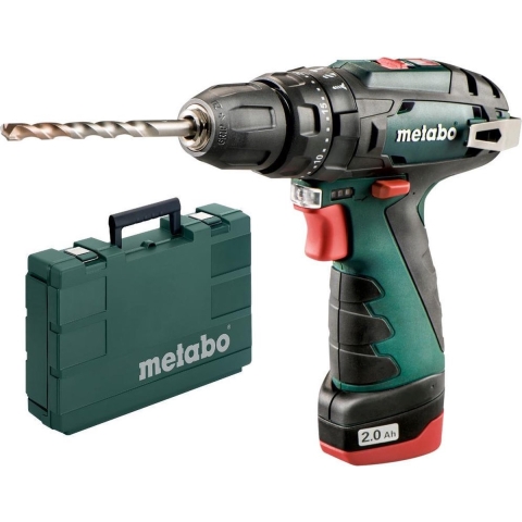 Metabo PowerMaxx SB Basic Accu-klopboor/schroefmachine 2 snelheden Incl. 2 accus, Incl. koffer