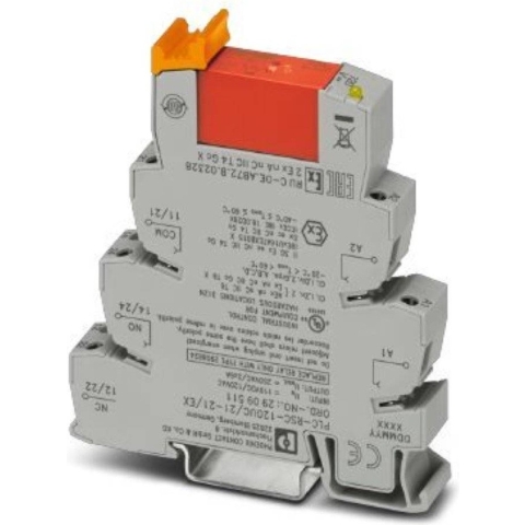 Phoenix Contact PLC-RSC-120UC/21-21/EX Relaismodule Nominale spanning: 120 V/AC Schakelstroom (max.): 6 A 2x wisselcontact 10 stuk(s)