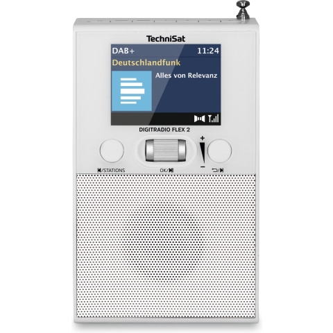 TechniSat DIGITRADIO FLEX 2 Stopcontactradio DAB+, VHF (FM) Bluetooth Incl. luidspreker, Wekfunctie Wit