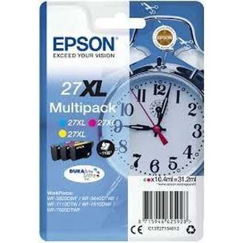 Epson Inktcartridge T2715, 27XL Origineel Combipack Cyaan, Geel, Magenta C13T27154012