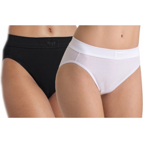 Set van 4x stuks zwarte double comfort Tai Sloggi dames slip, maat: 40 40 -