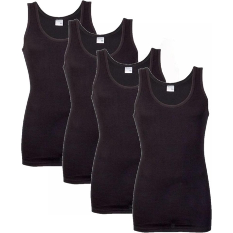 Set van 4x stuks grote maten Beeren heren hemd zwart, maat: 3XL -