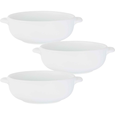 Set van 10x stuks kleine ovenschaaltjes wit van porselein 13 cm rond -