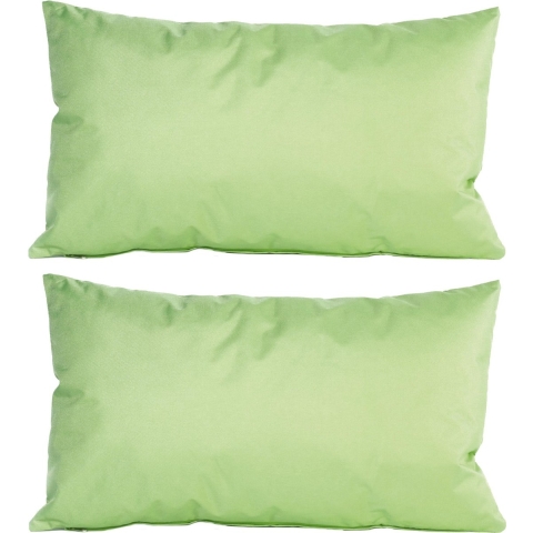 6x Bank/sier kussens voor binnen en buiten in de kleur mintgroen 30 x 50 cm -