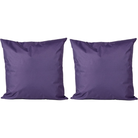6x Bank/sier kussens voor binnen en buiten in de kleur paars 45 x 45 cm -