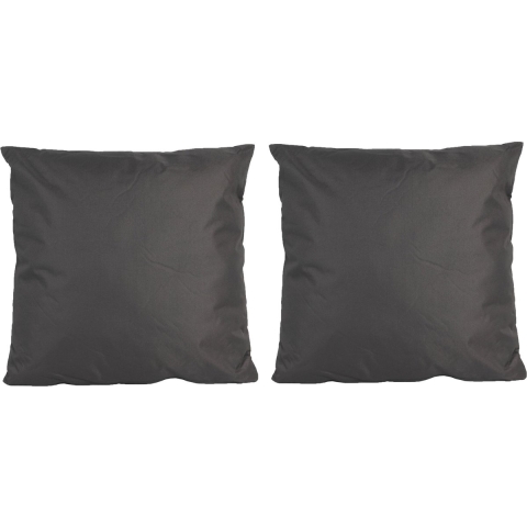 6x Grote bank/sier kussens voor binnen en buiten in de kleur antraciet grijs 60 x 60 cm -