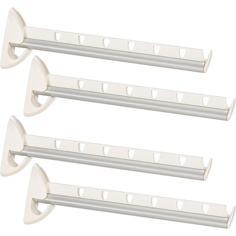 Set van 6x stuks inklapbare kledinghaak voor 7 kledinghangers 31 cm -