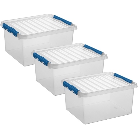 5x stuks opberg box/opbergdoos 36 liter 50 x 40 x 26 cm kunststof -