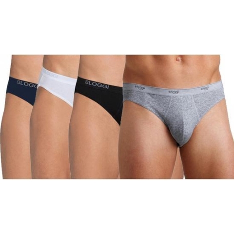 Set van 3x stuks sloggi basic grijs mini heren ondergoed slip, maat: Xl -