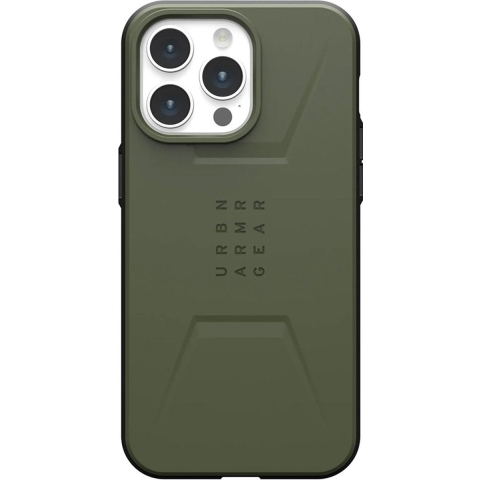 Urban Armor Gear Civilian MagSafe Backcover Apple iPhone 15 Pro Max Olijf MagSafe compatible