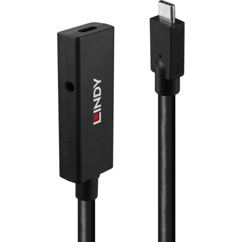 LINDY USB-C-kabel USB 3.2 Gen2 (USB 3.1 Gen2) USB-C stekker, USB-C bus 5.00 m Zwart 43364