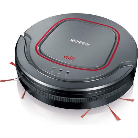 Severin RB 7025 Robotstofzuiger Platina-grijs, Granaatrood, Zwart Incl. accu