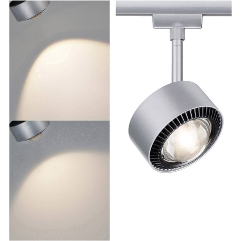 Paulmann Aldan 230V-railsysteem lamp URail LED vast ingebouwd 9 W LED Chroom (mat), Zwart