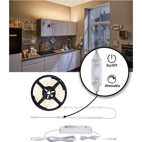 Paulmann SimpLED 78957 LED-strip complete set Met connector (male) 24 V 5 m Warmwit 1 stuk(s)