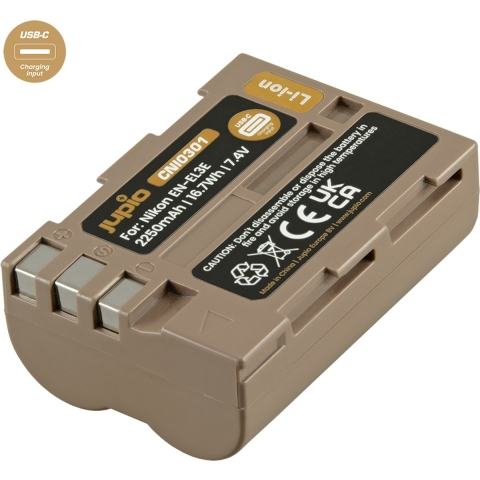Jupio EN-EL3E Ultra C 2250mAh voor Nikon | USB-C Input
