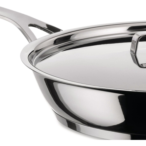 Alessi Koekenpannenset Pots&Pans AJM110 - ø 24 cm en ø 28 cm - door Jasper Morrison - Zonder anti-aanbaklaag