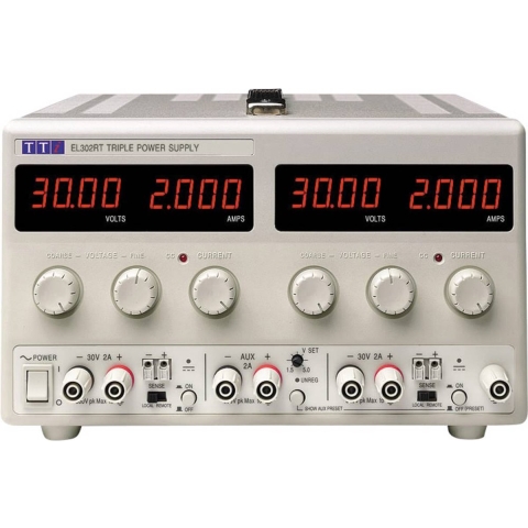 Aim TTi EL302RT Labvoeding, regelbaar 0 - 30 V/DC 0 - 2 A 130 W Aantal uitgangen: 3 x