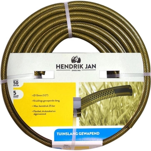 Tuinslang van 50 meter - kruislings gewapend - 13mm -