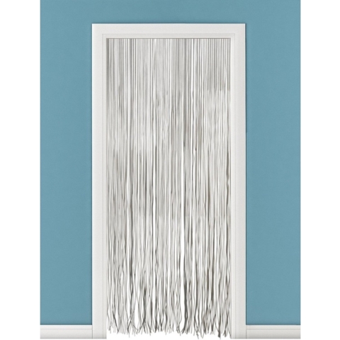Vliegengordijn/deurgordijn PVC spaghetti wit 90 x 220 cm -