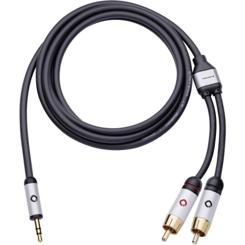 Oehlbach I-connect 35mm-jack-naar-rca-audiokabel 3 Meter Zwart