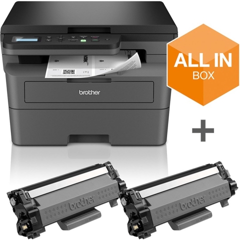 Brother DCP-L2627DWXL Multifunctionele printer Laser, kleur Zwart/wit A4 Printen, scannen, kopiëren Duplex, USB, WiFi