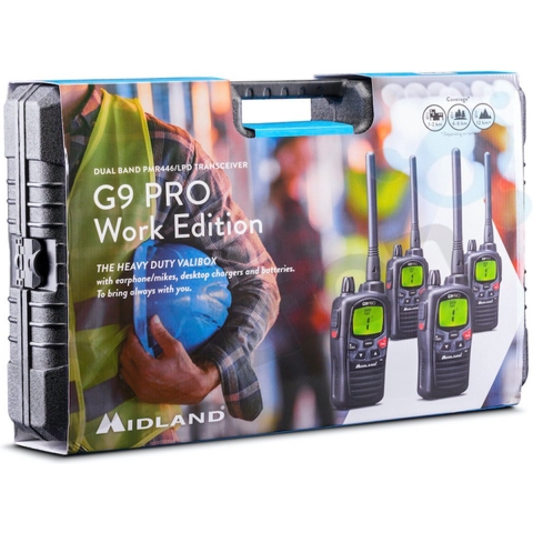 Midland G9 Pro 4er Kofferset C1385.05 PMR-portofoon