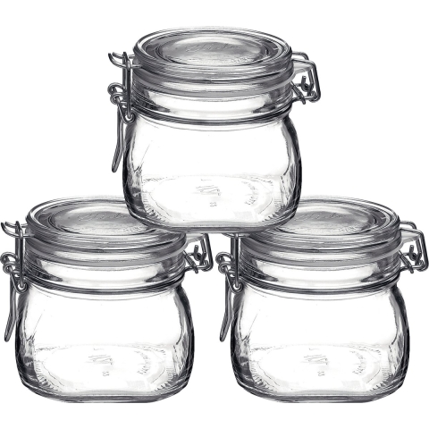 10x stuks weckpotten/inmaakpotten 500ml/0,5ltr met beugelsluiting 10 x 10 cm -