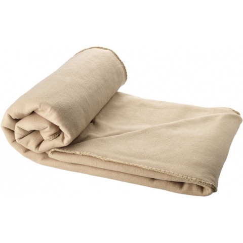 5x Fleece deken beige 150 x 120 cm -