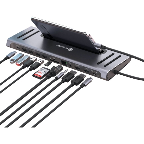 Xtrememac Macbook Laad- En Hub Station Usb-c Zwart