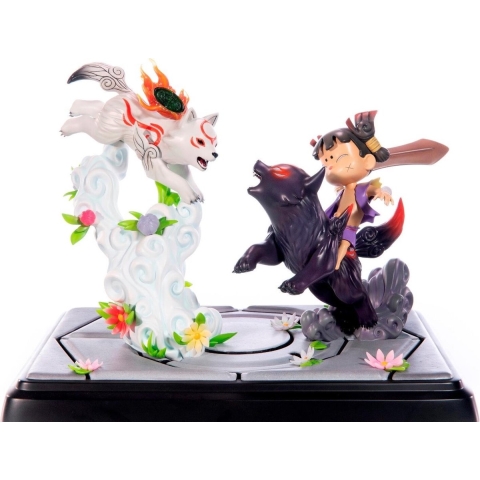 Okami PVC Statue - Chibiterasu vs. Dark Chibiterasu & Possessed Kuni (First 4 Figures)