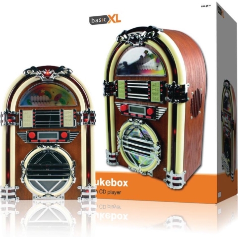 Retro mini jukebox met Bluetooth, FM-radio en CD-speler