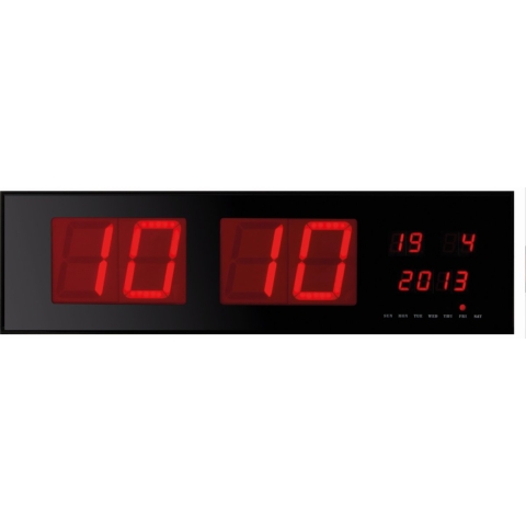 Wandklok met led-display - Velleman