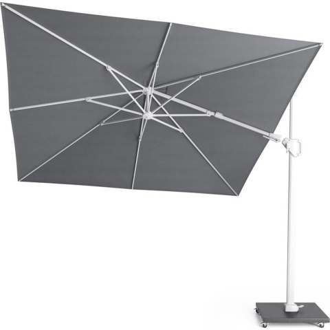 Zweefparasol Challenger Zijwaarts Kantelbaar (T2) premium 3x3 meter Manhattan zonwering I - Platinum