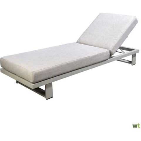 Kazoku lounger alu black/flax beige - Yoi