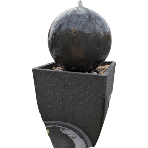 Fontein stone lite black sandstone waterornament III - E'lite