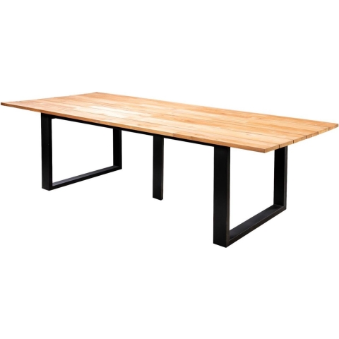 Kaihou table 300x100cm. alu black/teak - Yoi