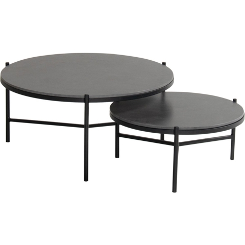 Carson koffietafel zwart dia. 8 H 38 cm - Hartman