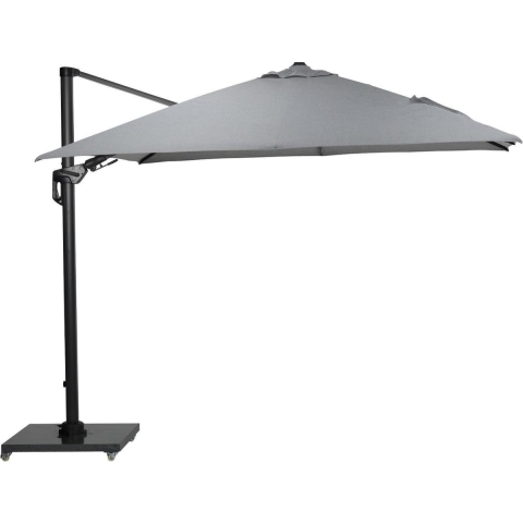 Hawaii zweefparasol Deluxe 300x300 carbon black/lichtgrijs zonwering - Garden Impressions