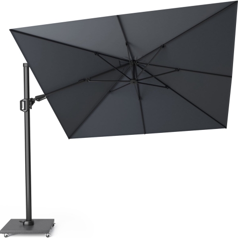 Zweefparasol Challenger Zijwaarts Kantelbaar (T2) 3x3 meter antraciet zonwering - Platinum