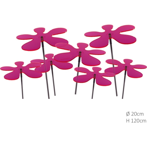 7 Stuks! Zonnevanger Lotta Rood-Roze (kleur fuchsia) 120 cm - Cazador Del Sol