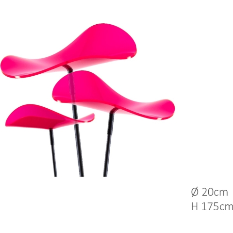 3 stuks! Zonnevanger Lucy Rood-Roze (kleur fuchsia) groot 175x20 cm - Cazador Del Sol
