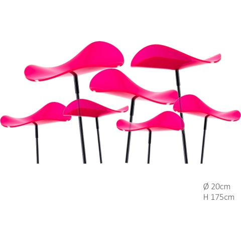 7 Stuks! Zonnevanger Lucy Rood-Roze (kleur fuchsia) groot 175x20 cm - Cazador Del Sol