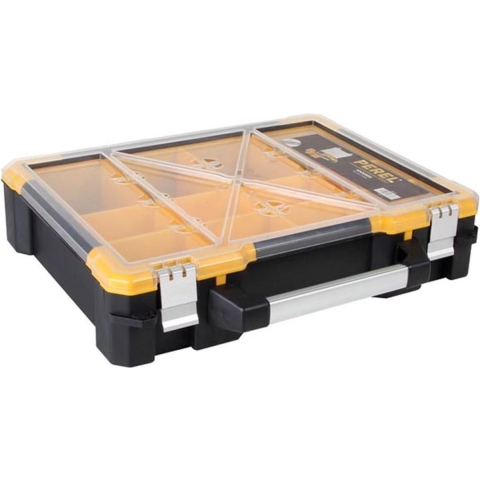 Plastic opbergkoffer met verwijderbare bakjes 490 x 420 x 115 mm - Velleman