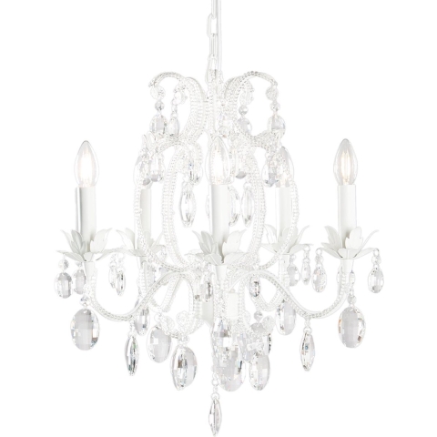 Kroonluchter Ø 50x56 cm Transparant Ijzer Glas Hanglamp
