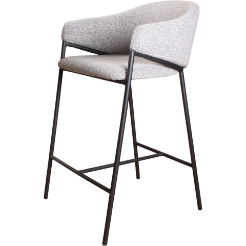 DS4U Elza barkruk boucle grijs 65 cm