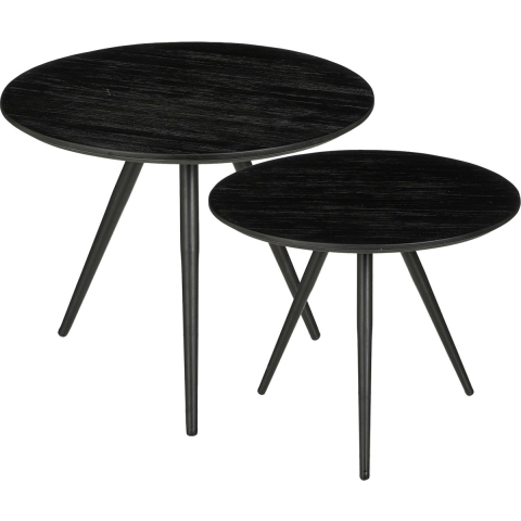 Mica Decorations Jailey Bijzettafel - Set van 2 - H49 x Ø50 cm