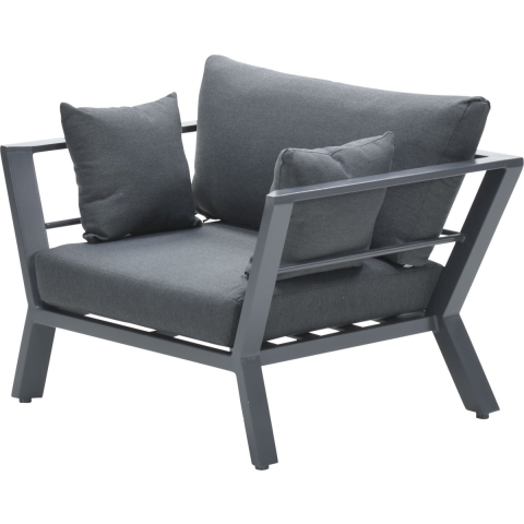 Sasha lounge fauteuil carbon black/reflex black - Garden Impressions
