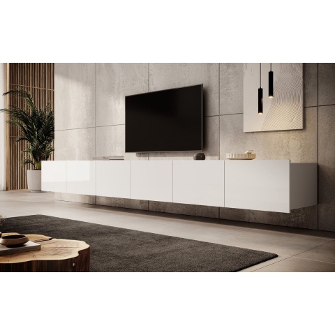 Meubella TV-Meubel Calabas - Wit - 300 cm