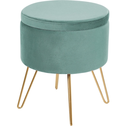 Beliani - SILAS - Poef - Groen - Fluweel