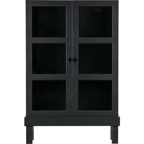 Basiclabel Bonk Vitrinekast - Grenen - Zwart - 160x103x37